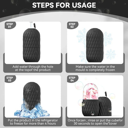 Ice Face Roller, Reusable Silicone Mold Face Massage Eye Facial Beauty Skin Care Tools Apply Ice for Shrink Pores